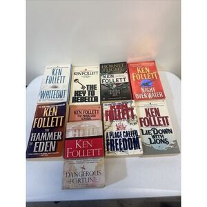 Ken Follett Lot Of 9 PB Dangerous Fortune Hornet Flight A Place Called Freedom..